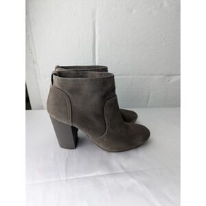 Tory Burch Booties Womens Size 8.5 M‎ Gray Leather Suede Ankle Boots
